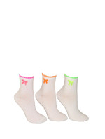 Dámské ponožky Milena 0842 puntíkované s mašlí 37-41
