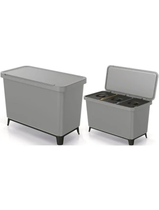 SORTIBOX 3W1 SMOOTH GRAY odpadkový koš