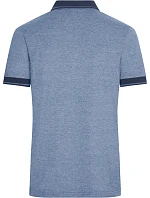 Daiber JN 706 Pánské žerzejové melírované polo 02.0706 blue melange/navy Daiber JN 706 Pánské žerzejové melírované polo 02.0706 blue melange/navy