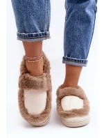 Dámské pantofle s kožešinou béžové Sailey Dámské pantofle s kožešinou béžové Sailey