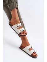 Dámské sandály s přezkami bílé Oliena