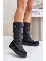 Dámské Sněhové Boty Se Zdobením Černé Progress PROGJ-24-147 Dámské Sněhové Boty Se Zdobením Černé Progress PROGJ-24-147