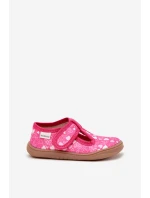 Pohodlné Pantofle Barefoot Dívčí S Srdíčky Na Suchý Zip Milami Fuchsie Talirae