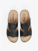 Klasické černé  nazouváky dámské na plochém podpatku