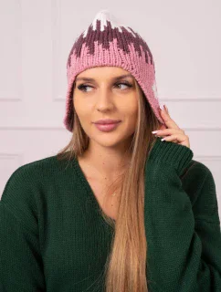 Dámská čepice Nikol K405 white+bordeaux+pink