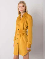 Šaty DHJ SK 10333.12P tmavě žlutá Šaty DHJ SK 10333.12P tmavě žlutá