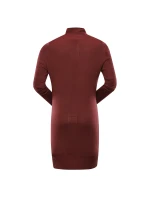 Dlouhý dámský svetr nax NAX EDERA madder brown Dlouhý dámský svetr nax NAX EDERA madder brown