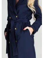 Dámský kabát M698 tmavě modrý - Figl