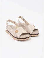 Krásné dámské sandály GD-FL1272 béžové - Goodin Krásné dámské sandály GD-FL1272 béžové - Goodin
