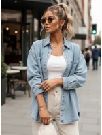 Dámská džínová košile oversize BLUJANES modrá FashionStreet DY0455