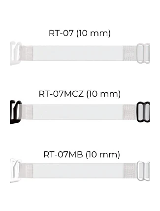 Průhledný kovový pásek na krk RT 07