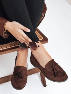 Dámské semišové hnědé mokasíny FashionStreet ZY1168