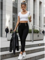 Dámské legíny s vysokým pasem černé FashionStreet UY2849