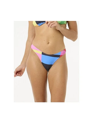 Plavky RIP CURL Las Dalias High Leg Cheeky, tyrkysové Plavky RIP CURL Las Dalias High Leg Cheeky, tyrkysové