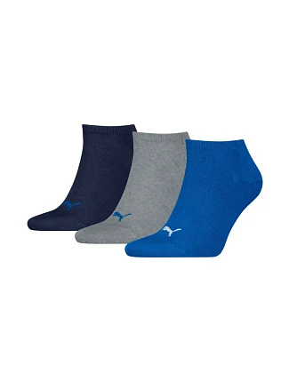 Ponožky Puma Sneaker Plain, balení po 3 kusech, tmavě modré, šedé, modré 938624 12 Ponožky Puma Sneaker Plain, balení po 3 kusech, tmavě modré, šedé, modré 938624 12