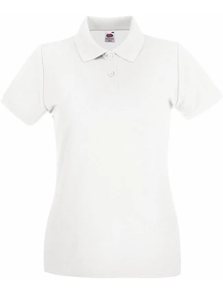 Fruit of the Loom Lady-Fit Premium Polo Dámské piqué polo 16.3030 white Fruit of the Loom Lady-Fit Premium Polo Dámské piqué polo 16.3030 white