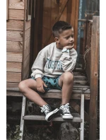 Dětské kožené vysoké tenisky Černe a bíle Marney Dětské kožené vysoké tenisky Černe a bíle Marney