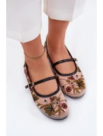 Baleríny S Vyšíváním A Páskem Černé Lilindraen