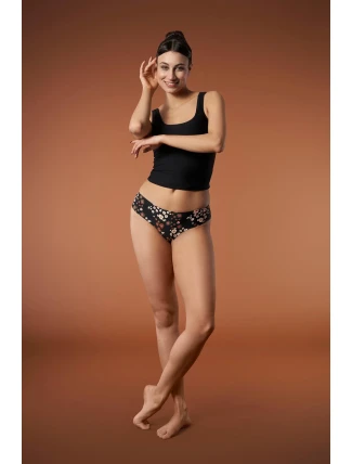 Tanga Peggy Brown spodní díl bikin - Julimex Tanga Peggy Brown spodní díl bikin - Julimex