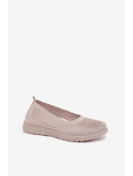 Dámské síťované baleríny ve sportovním stylu Virella – béžové