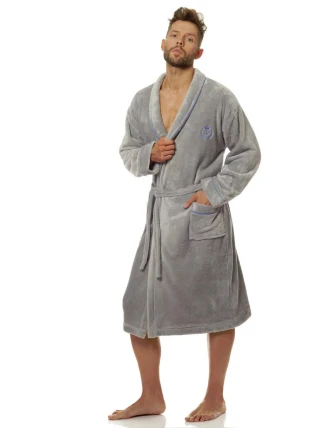 Pánský župan 2111 LUCA sv. šedý - L&L