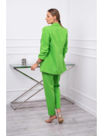 Elegantní souprava saka a kalhot světle zelené barvy