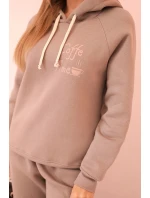 Dámský bavlněný zateplený komplet s potiskem fango