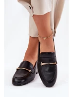 Kožené Polobotky Mokasiny Dámské Maciejka K6809-01 Černé