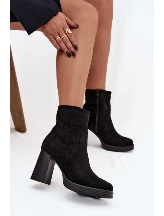 Dámské botky na sloupku – černé Pavinne