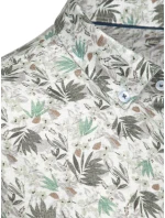 Pánská květinová bílá košile FashionStreet DX2633