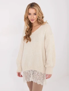 Dámský svetr v barvě ecru s přídavkem mohéru Goodlookin (33681)