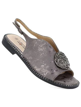 Dámské ploché sandály s cínovou ozdobou S.Barski 61-6035