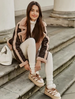 Nízké Sněhule Na Platformě S Kožešinou D.Franklin Béžové DFSH370011