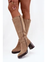 Kozačky na podpatku  model 221526 Step in style