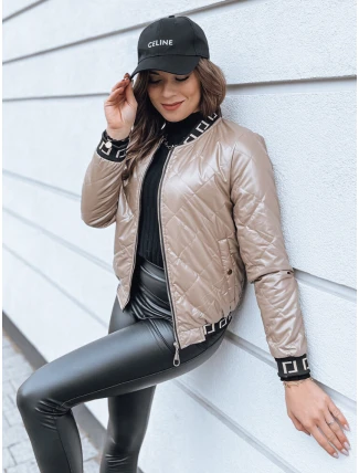 Dámská prošívaná bunda BASEBALL camel FashionStreet TY2563