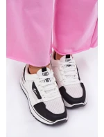 Dámské Sportovní Boty Na Platformě Big Star RR274A223 HI-POLY SYSTEM Bílá-Černá