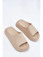 Pěnové Dámské Pantofle Na Platformě Béžové Xalvania