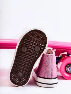 Dětské růžové vysoké tenisky Catrina