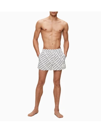 Pánské plavky KM0KM00428-0K4 černobílá - Calvin Klein Pánské plavky KM0KM00428-0K4 černobílá - Calvin Klein