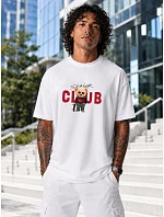 Pánské bavlněné tričko oversize s potiskem FashionStreet NX1031R Pánské bavlněné tričko oversize s potiskem FashionStreet NX1031R