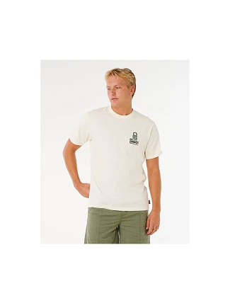 Pánské tričko RIP CURL Vaporcool Search Stack Tee, bílé Pánské tričko RIP CURL Vaporcool Search Stack Tee, bílé