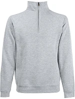 Fruit of the Loom Classic Zip-Neck Sweat Mikina s 1/4 zipem 16.2114 heather grey