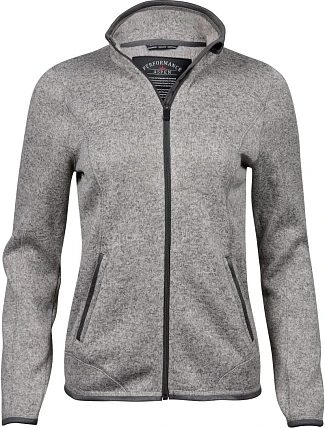 Tee Jays TJ 9616 Dámská melanžová pletená fleecová bunda 18.9616 grey melange