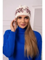 Dámská čepice Florence K350 ecru+bordeaux