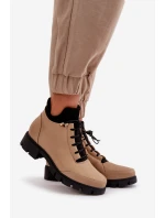 Nízké dámské boty z ekologické kůže béžové Erisabelle Nízké dámské boty z ekologické kůže béžové Erisabelle