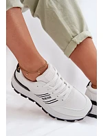 Dámské tenisky na platformě Big Star TT274882 Hi-Poly System Bílé