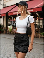 Dámská mini sukně QUILLA černá FashionStreet CY0437 Dámská mini sukně QUILLA černá FashionStreet CY0437