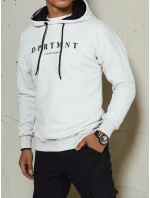 FashionStreet pánská světle šedá mikina s potiskem BX5680