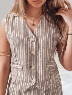 Dámská hnědá vesta LINELIA FashionStreet PY0135