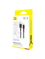 Baseus Dura USB-Type C 60W kabel 1m (červený/černý)